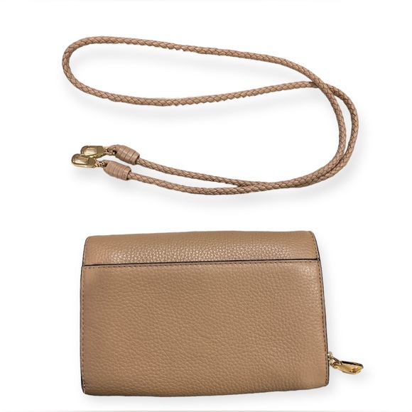 Tory Burch Pebbled Leather Crossbody/Clutch - Tan - Picture 5 of 13